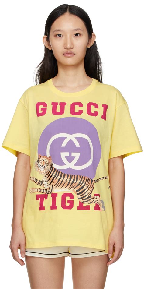 gucci tiger shirt yellow|gucci year of the tiger.